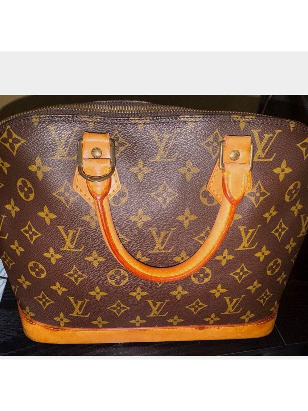 Louis Vuitton Alma PM Monogram Satchel #300 lock and key, Dust Bag - Picture 8 of 15